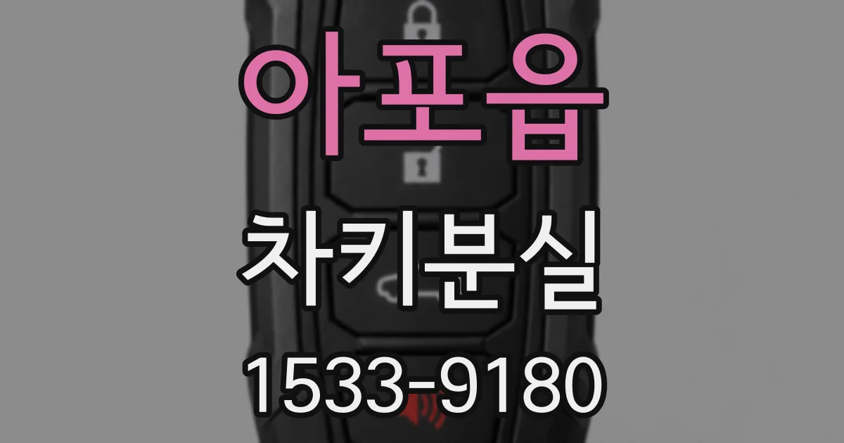 아포읍 차키분실