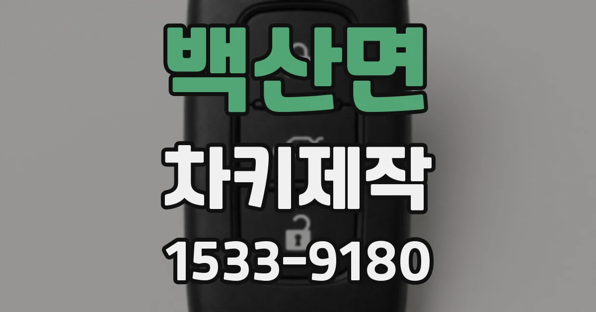 백산면 차키제작