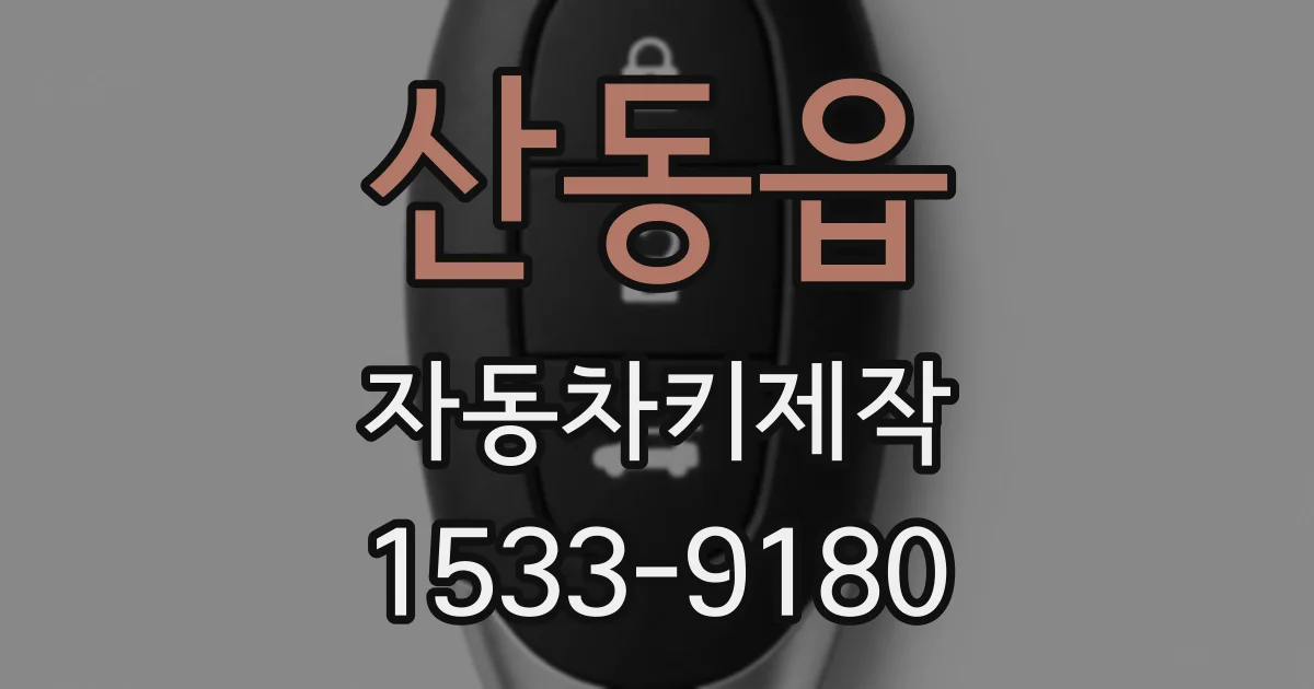 산동읍 자동차키제작