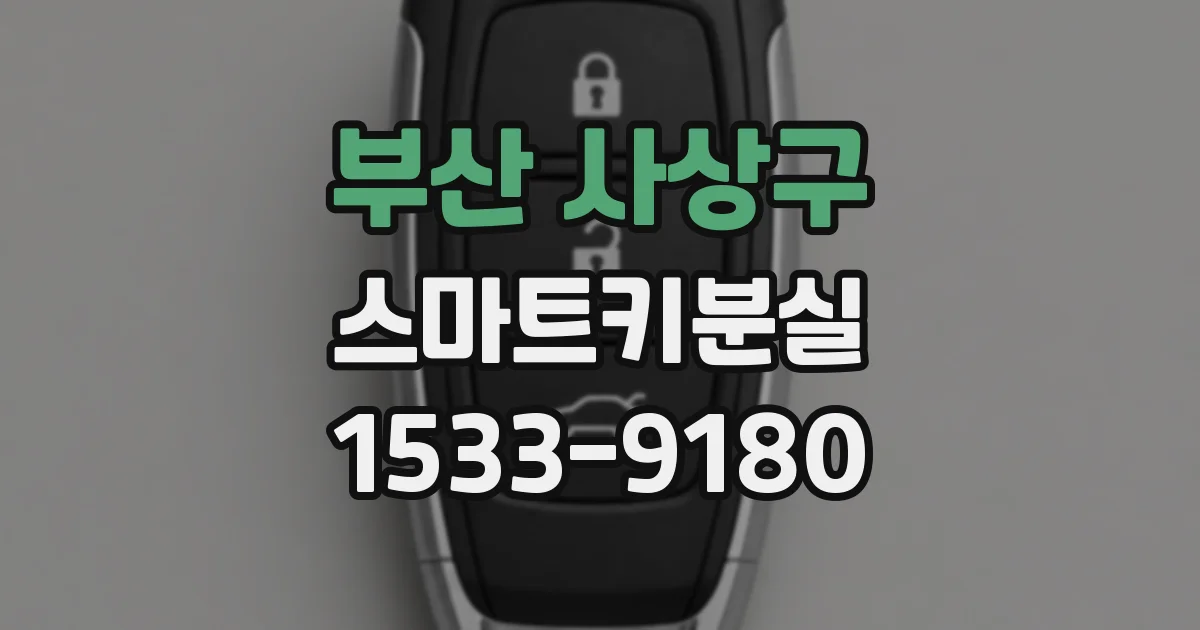 부산 사상구 스마트키분실