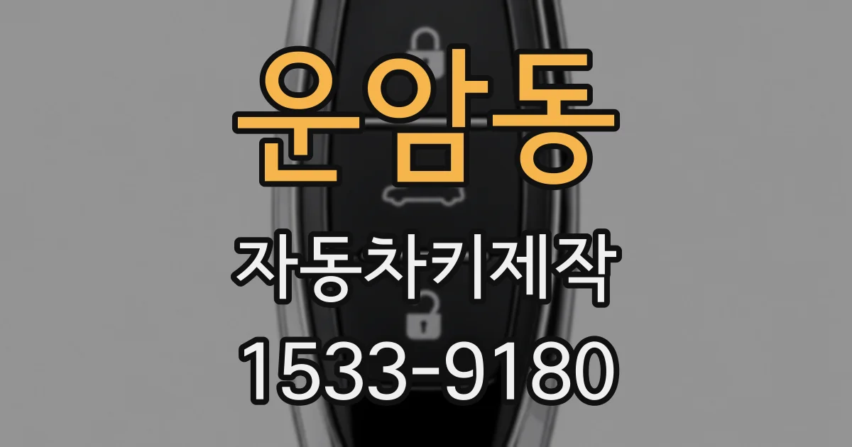 운암동 자동차키제작