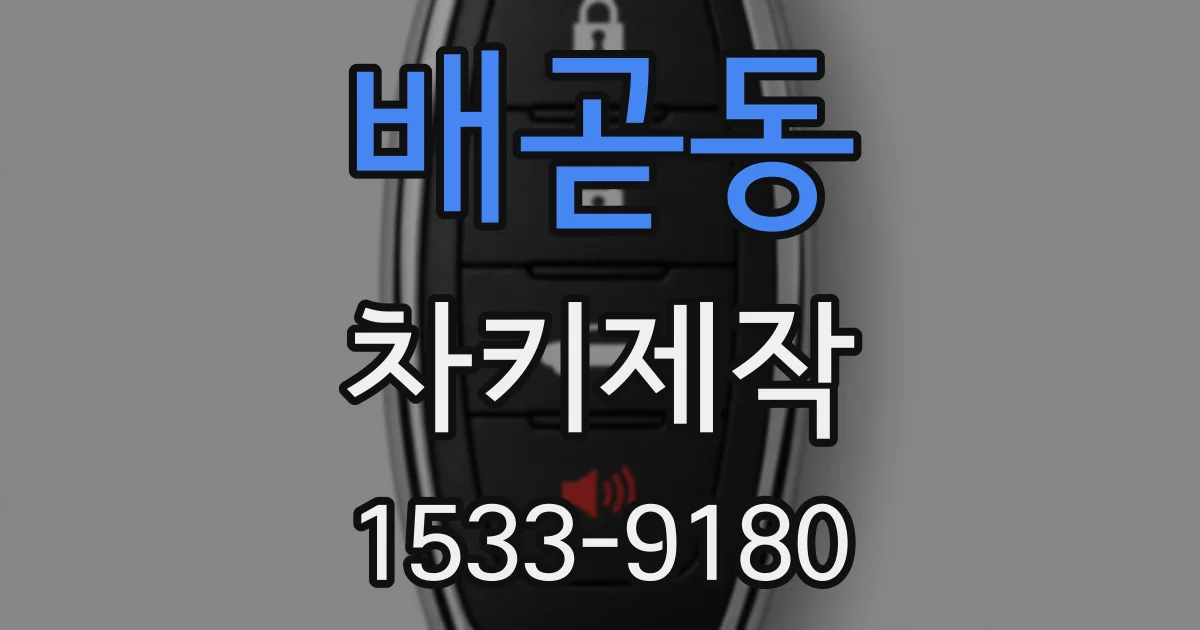 배곧동 차키제작