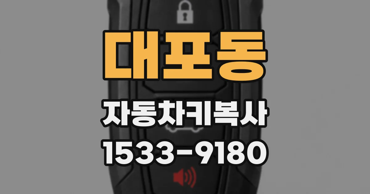 대포동 자동차키복사