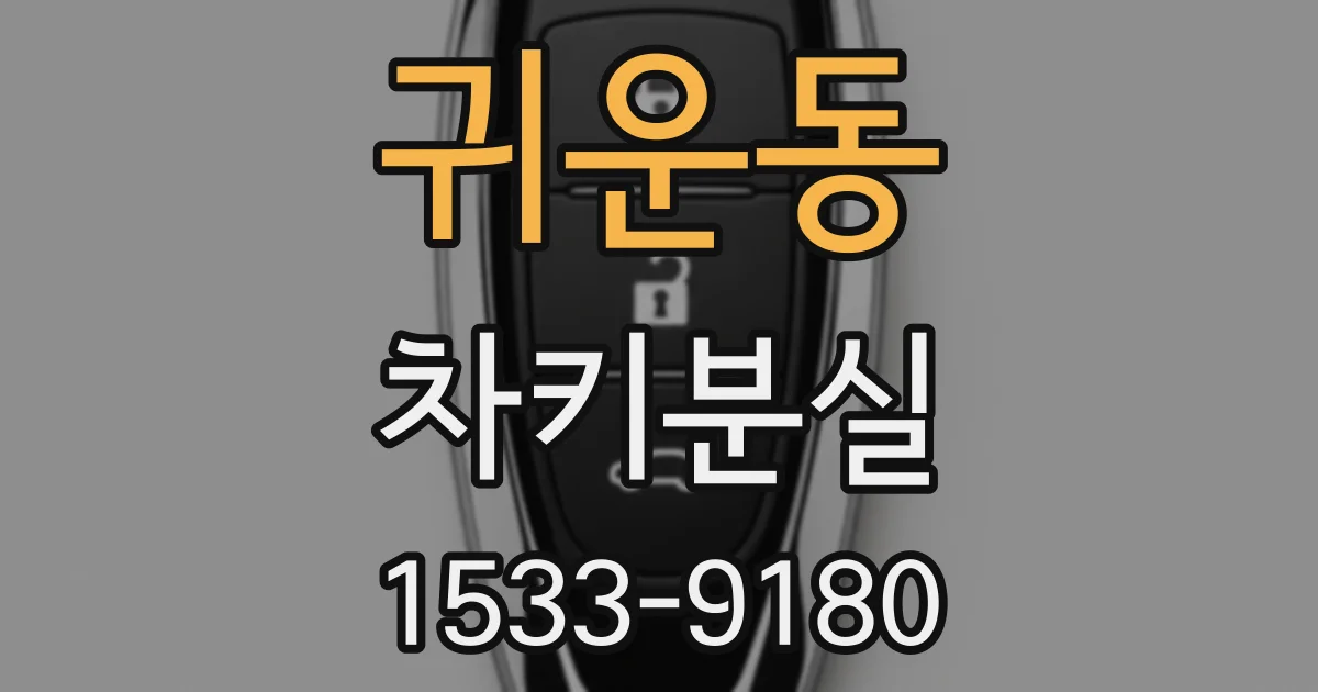 귀운동 차키분실