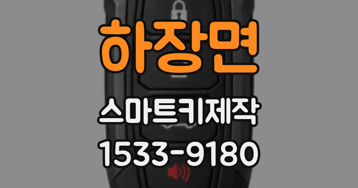 하장면 스마트키제작