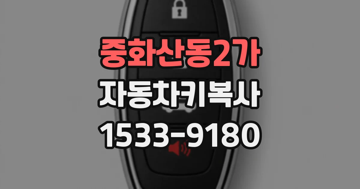 중화산동2가 자동차키복사