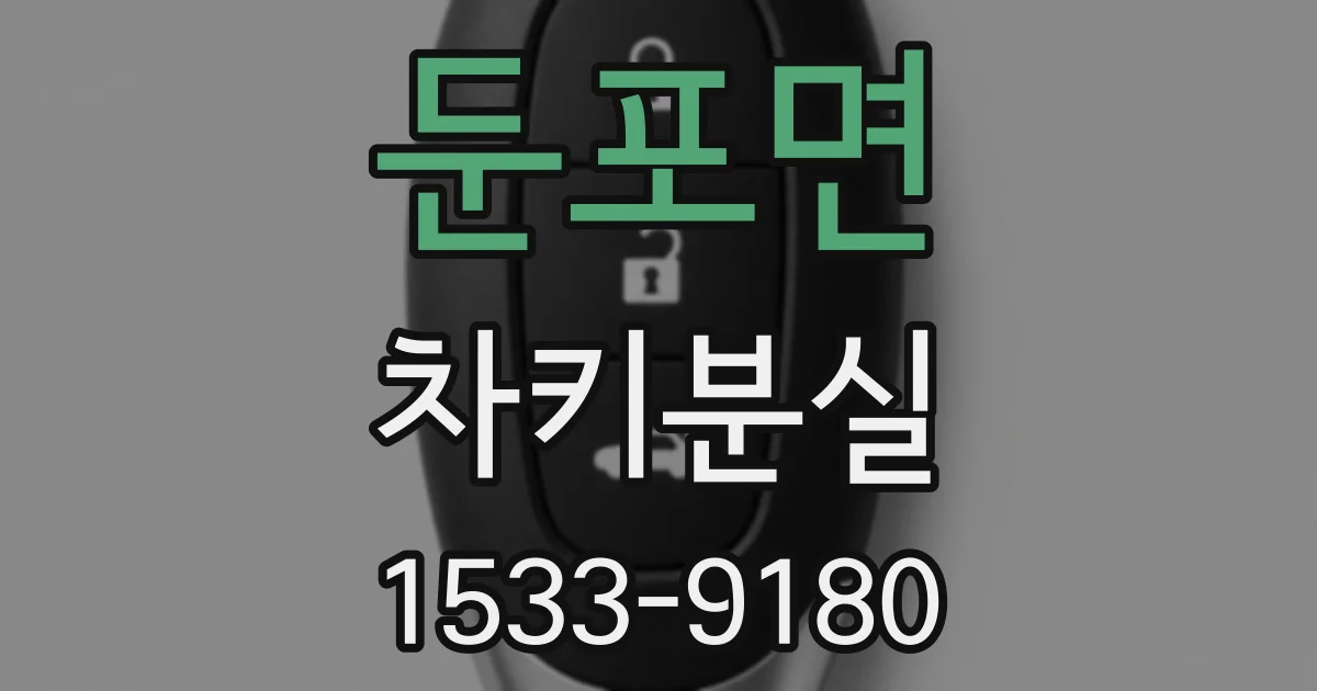 둔포면 차키분실
