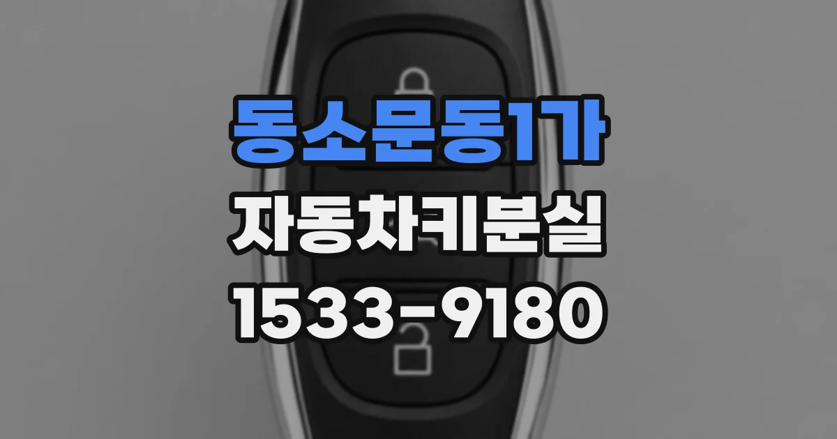 동소문동1가 자동차키분실