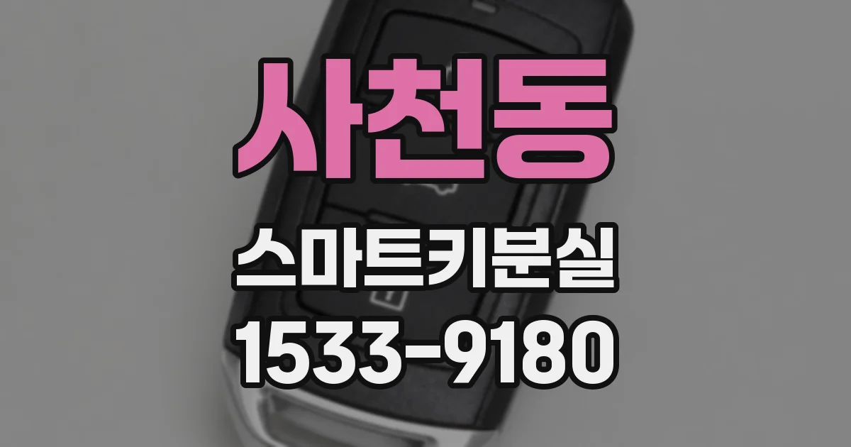 사천동 스마트키분실