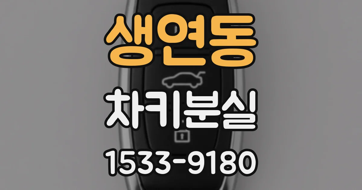 생연동 차키분실