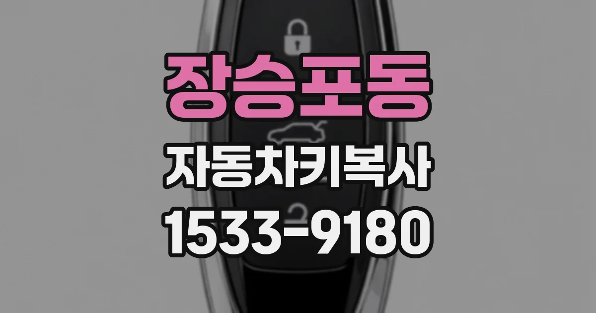 장승포동 자동차키복사