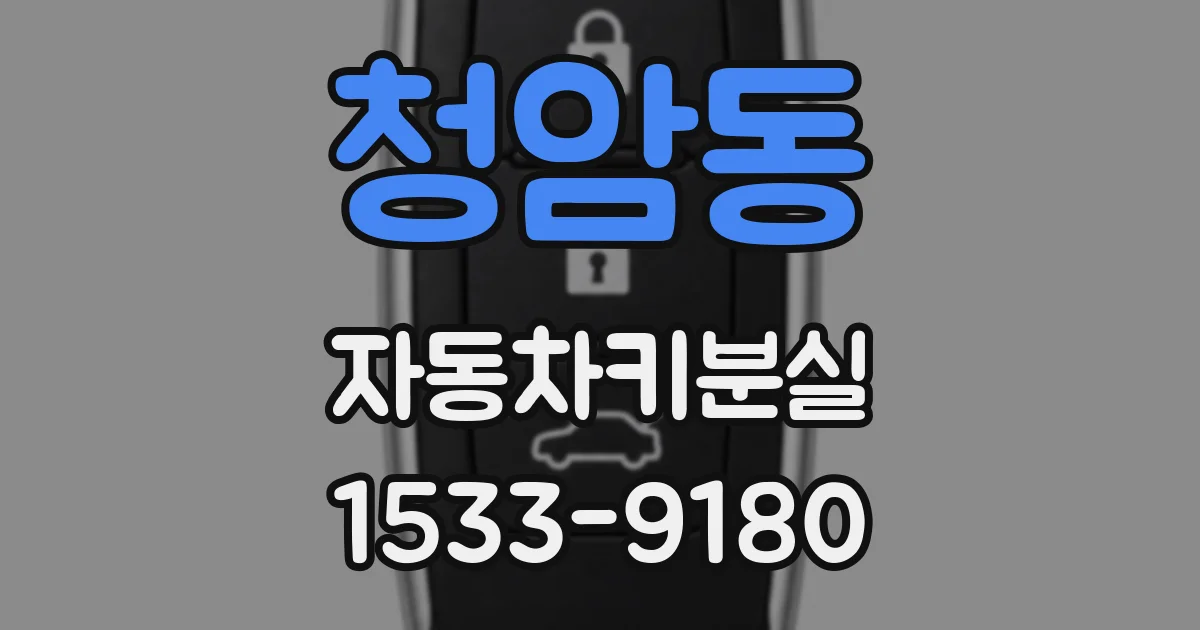 청암동 자동차키분실