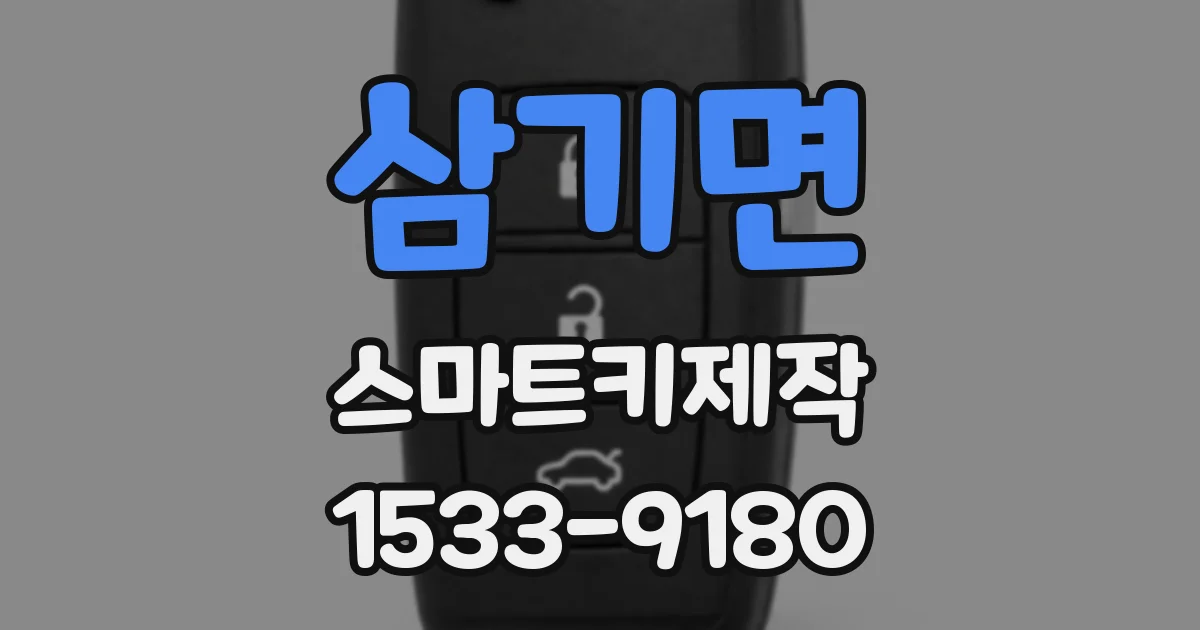 삼기면 스마트키제작