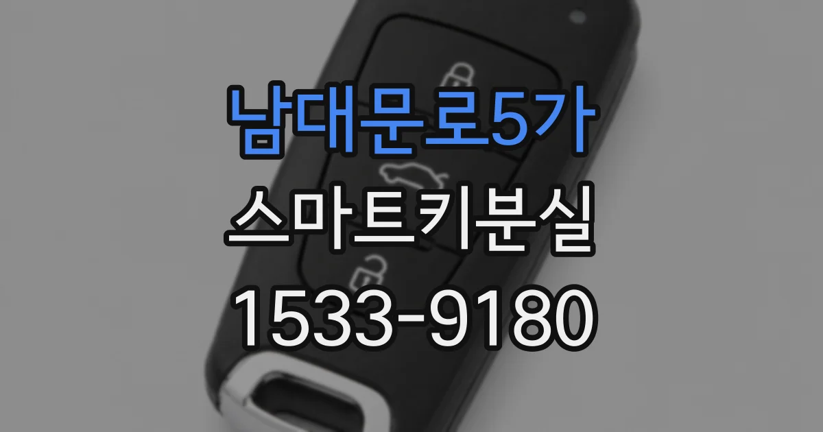 남대문로5가 스마트키분실
