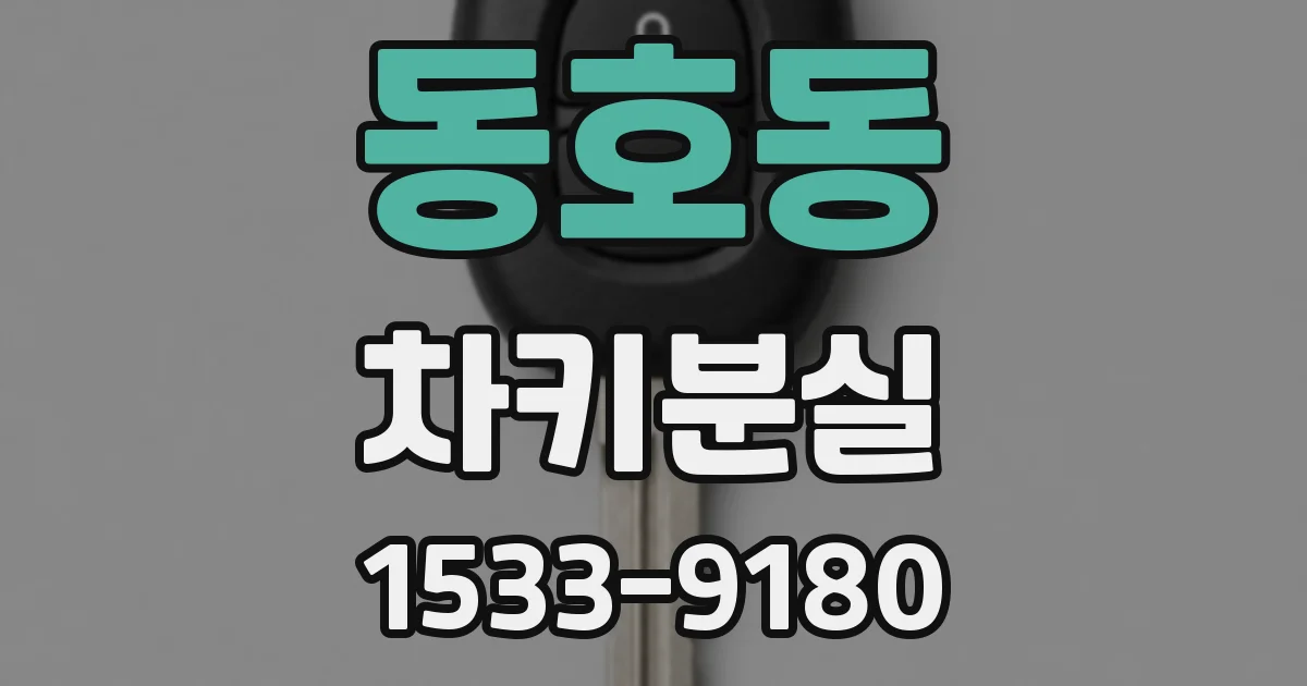 동호동 차키분실