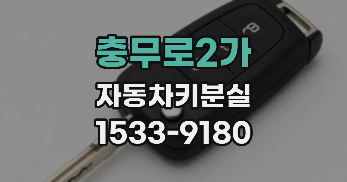 충무로2가 자동차키분실