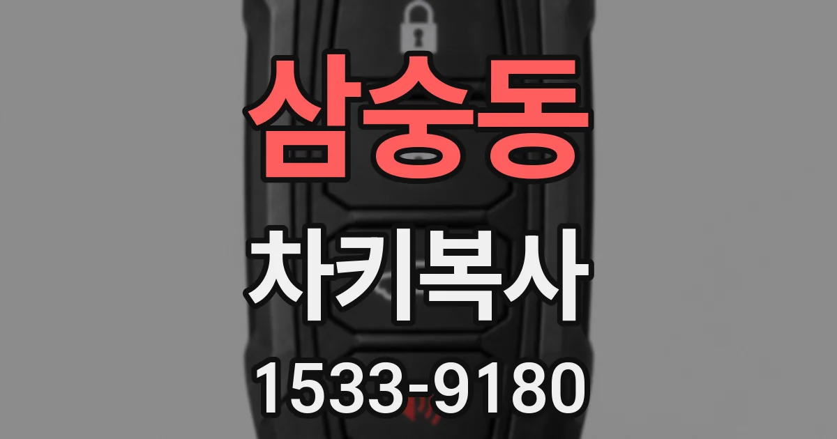 삼숭동 차키복사
