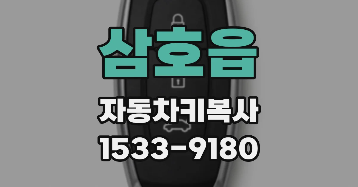 삼호읍 자동차키복사