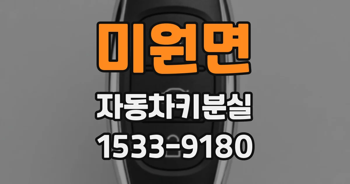 미원면 자동차키분실