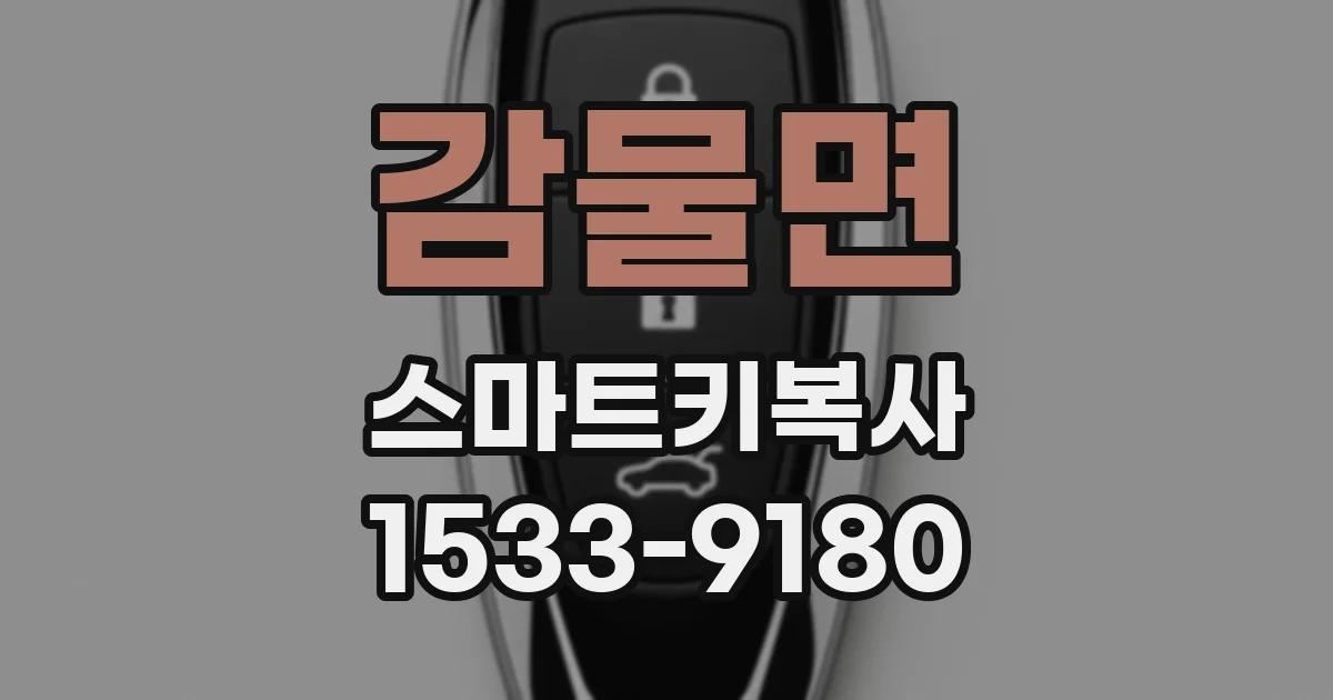 감물면 스마트키복사