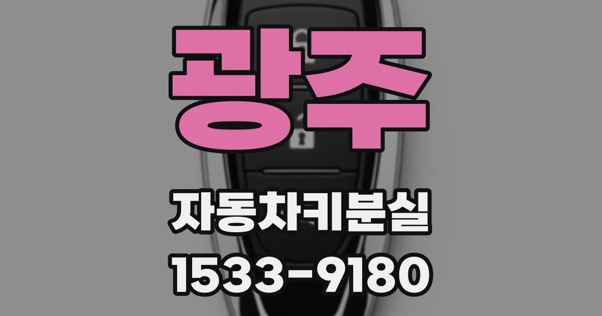 광주 자동차키분실