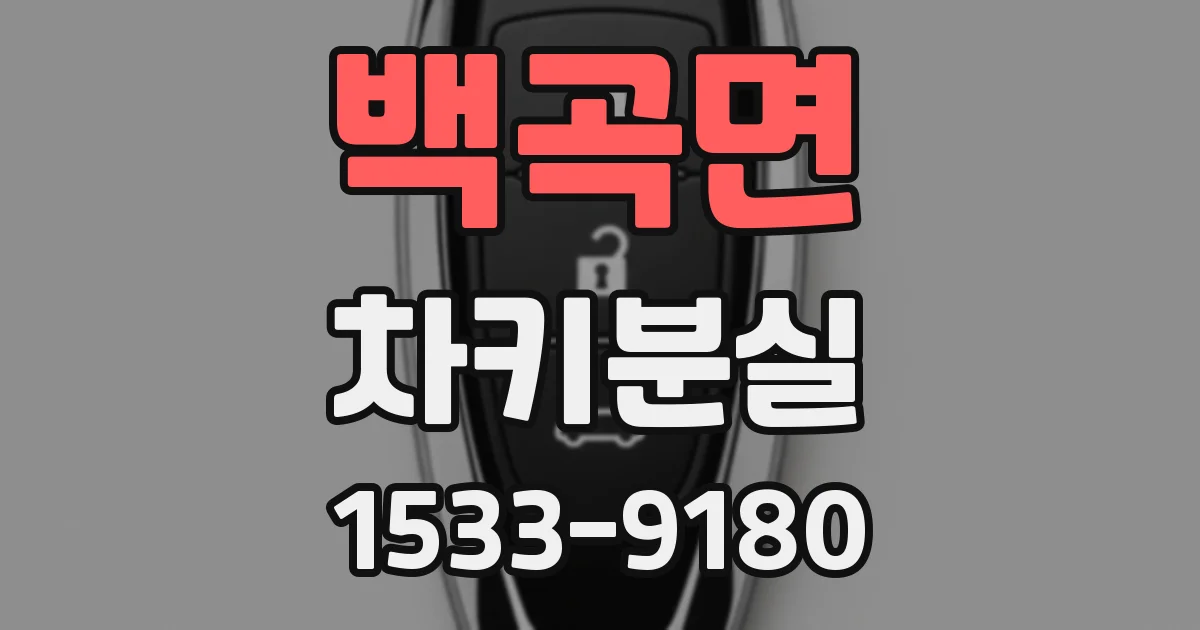 백곡면 차키분실