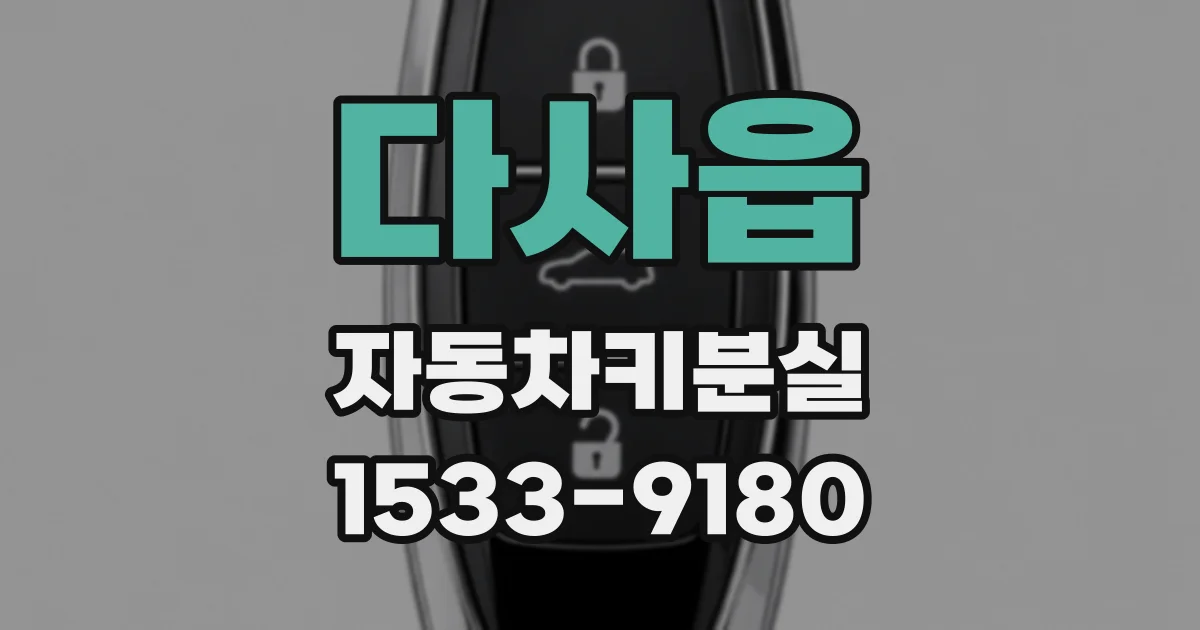 다사읍 자동차키분실
