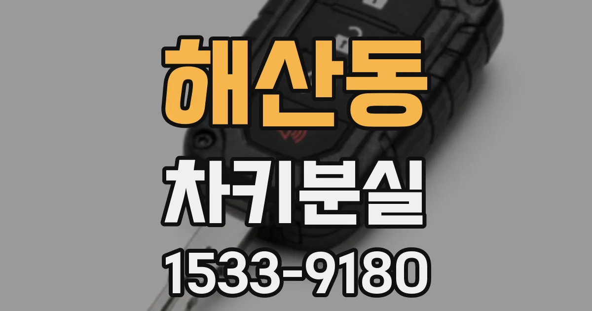 해산동 차키분실