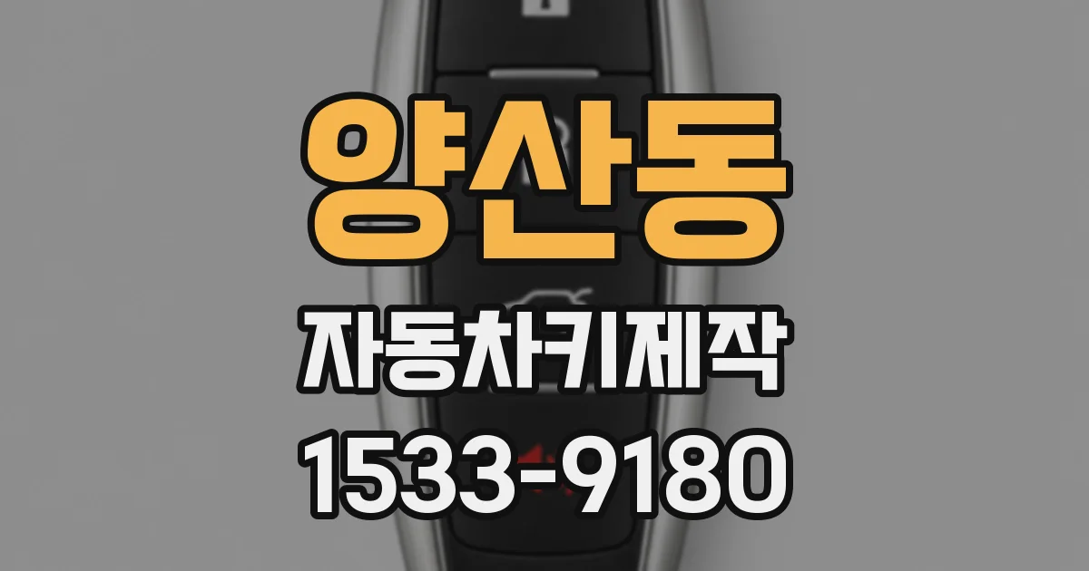 양산동 자동차키제작