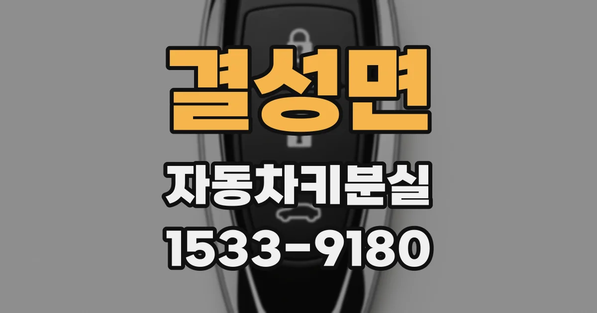 결성면 자동차키분실