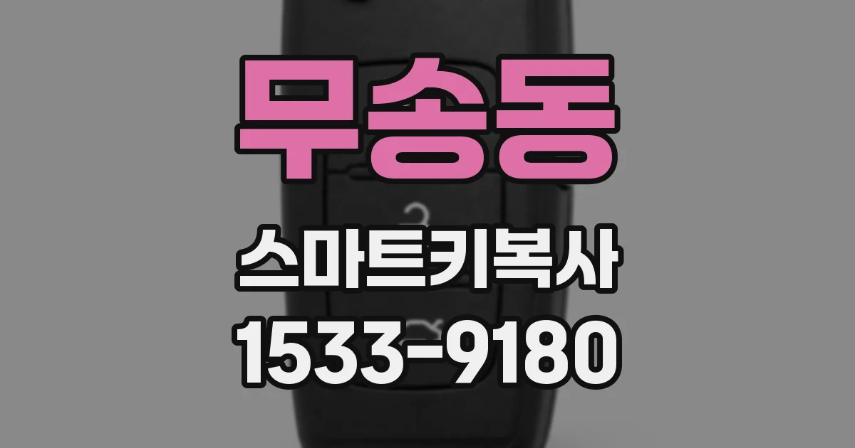 무송동 스마트키복사
