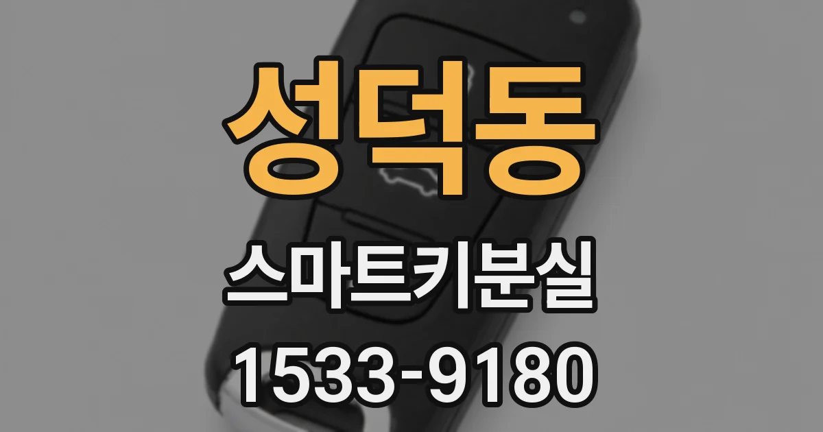 성덕동 스마트키분실