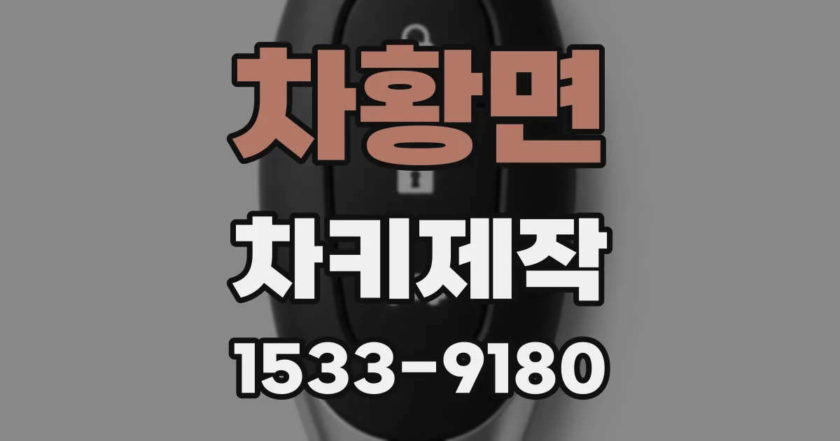 차황면 차키제작