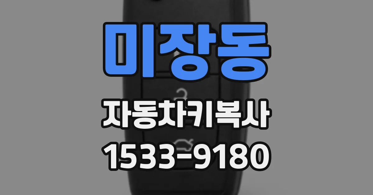 미장동 자동차키복사