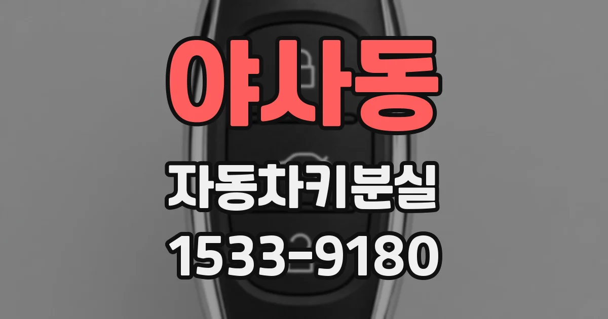 야사동 자동차키분실