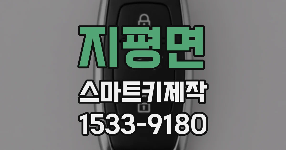 지평면 스마트키제작