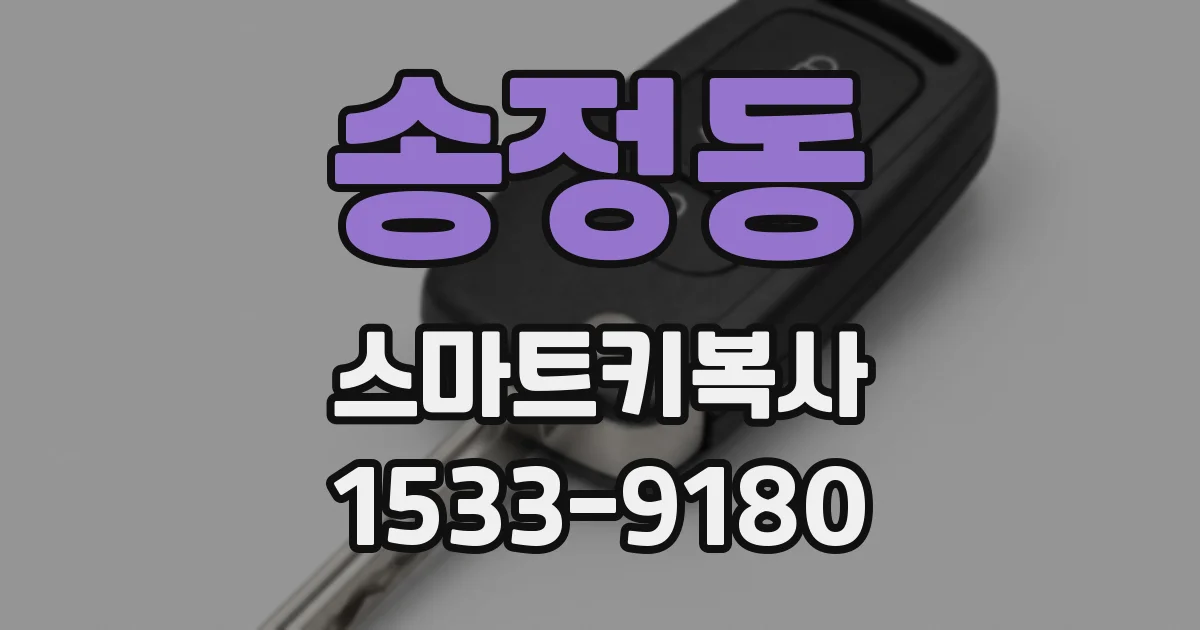 송정동 스마트키복사