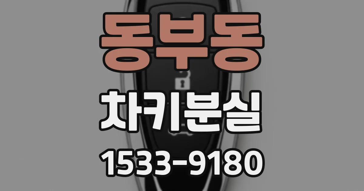 동부동 차키분실