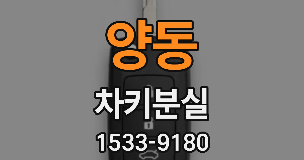 양동 차키분실