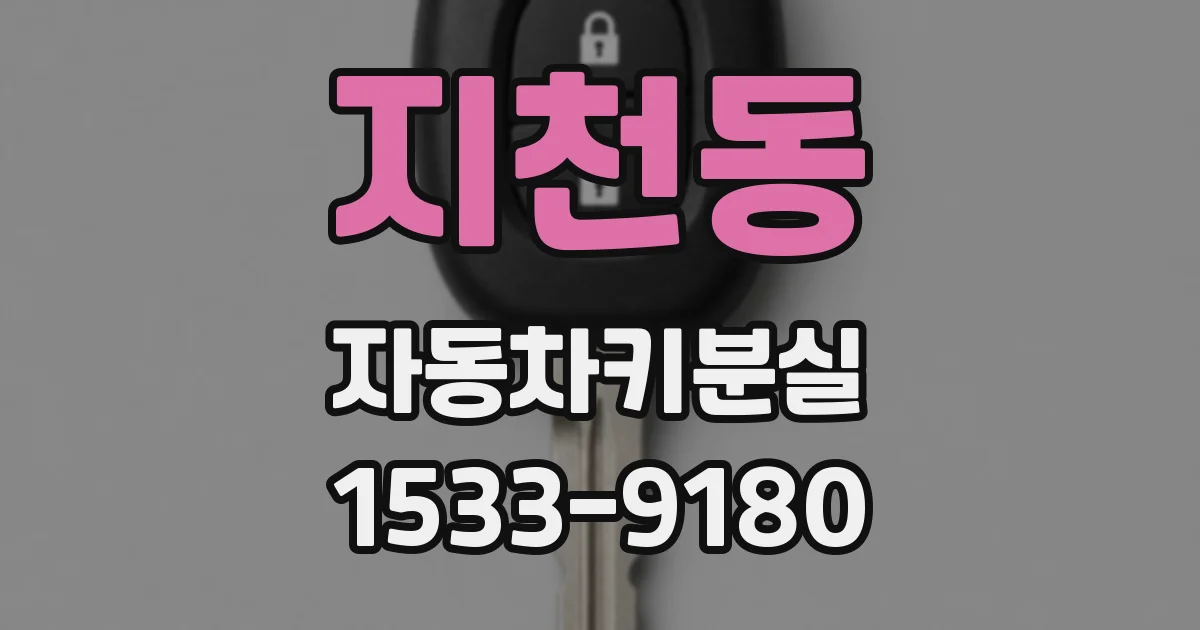 지천동 자동차키분실
