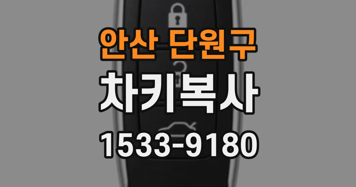 안산 단원구 차키복사