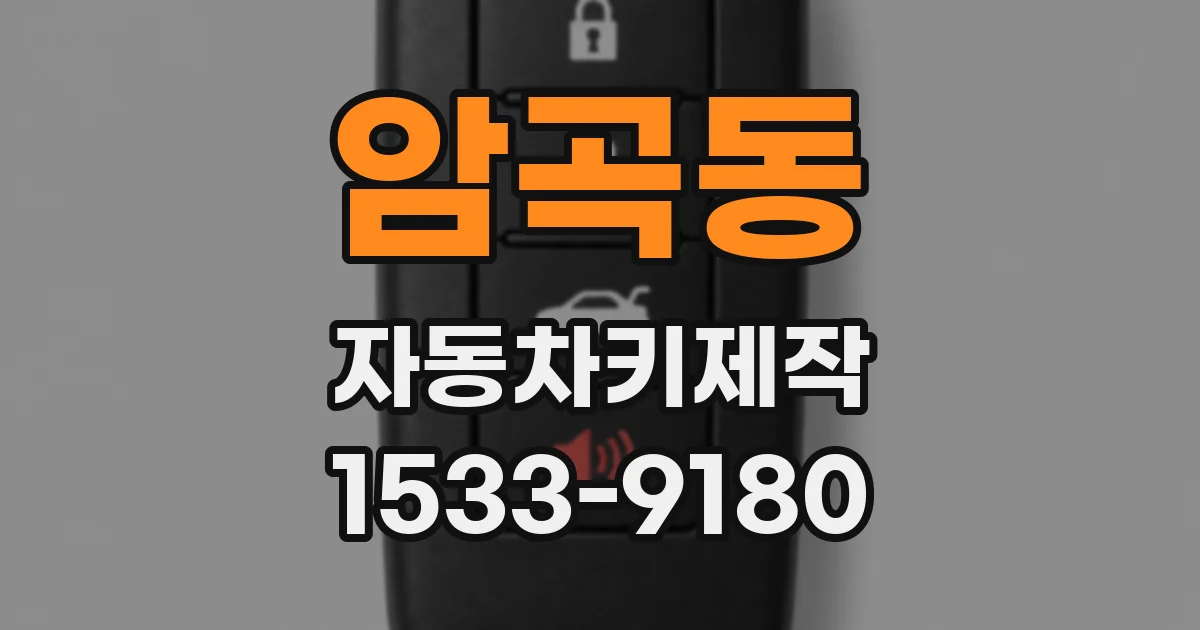 암곡동 자동차키제작