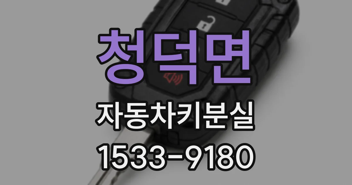 청덕면 자동차키분실