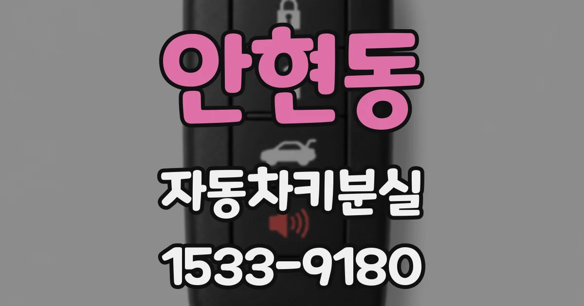 안현동 자동차키분실