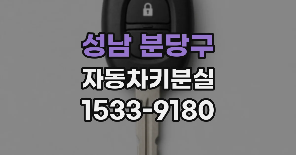성남 분당구 자동차키분실