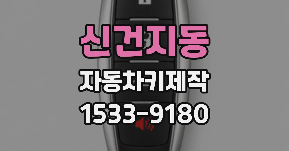 신건지동 자동차키제작