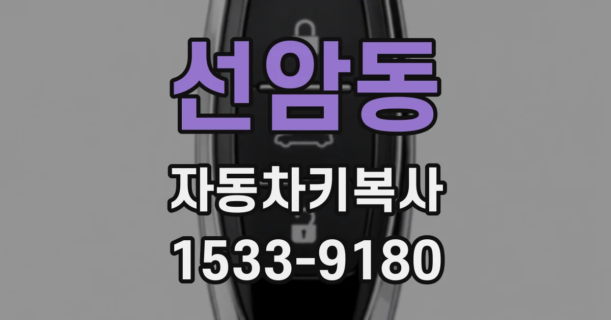 선암동 자동차키복사