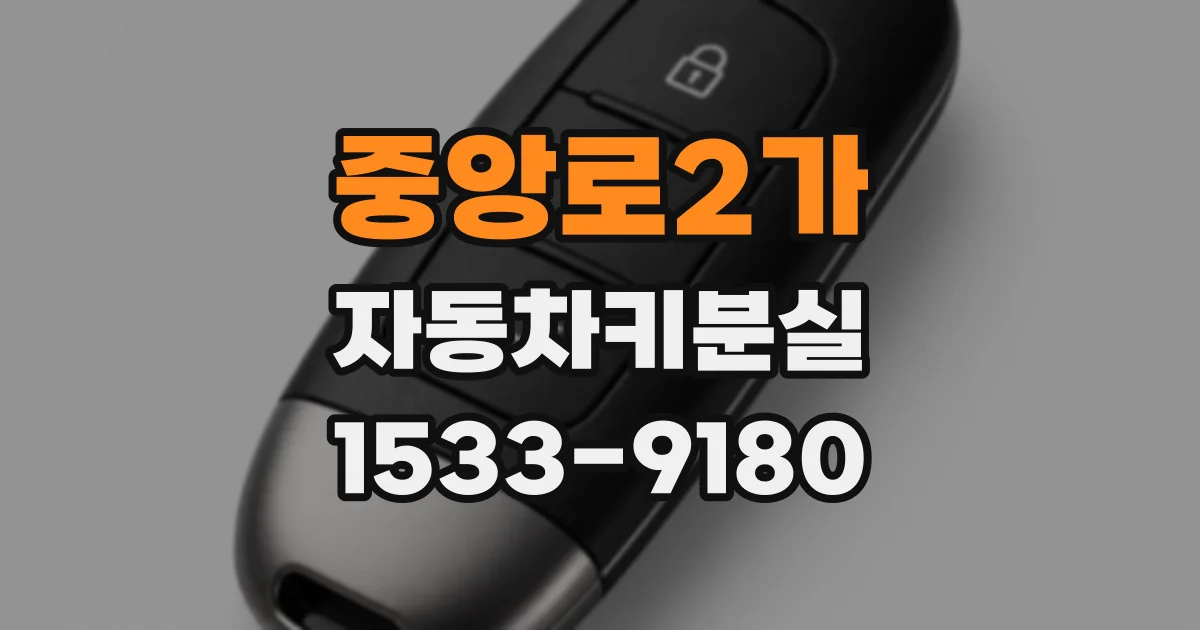 중앙로2가 자동차키분실