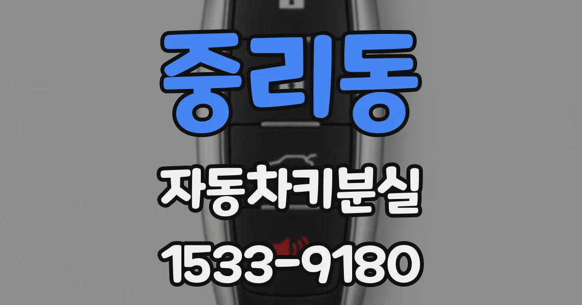 중리동 자동차키분실