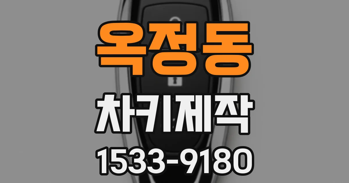 옥정동 차키제작